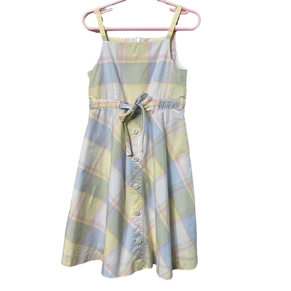 Tommy Hilfiger Other - Tommy Hilfiger Girls Cami Strap Tank Pastel Summer Dress Blue Yellow size 6